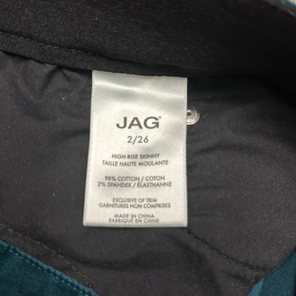 Jag North Star Green Velvet Maya Skinny‎ Jeans Sz 2/26 - Picture 6 of 6